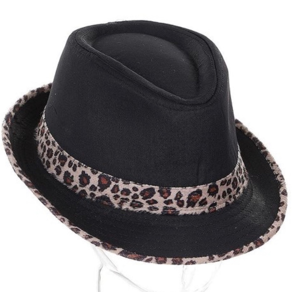 Trendy Leopard Cheetah Animal Print Fedora Hat